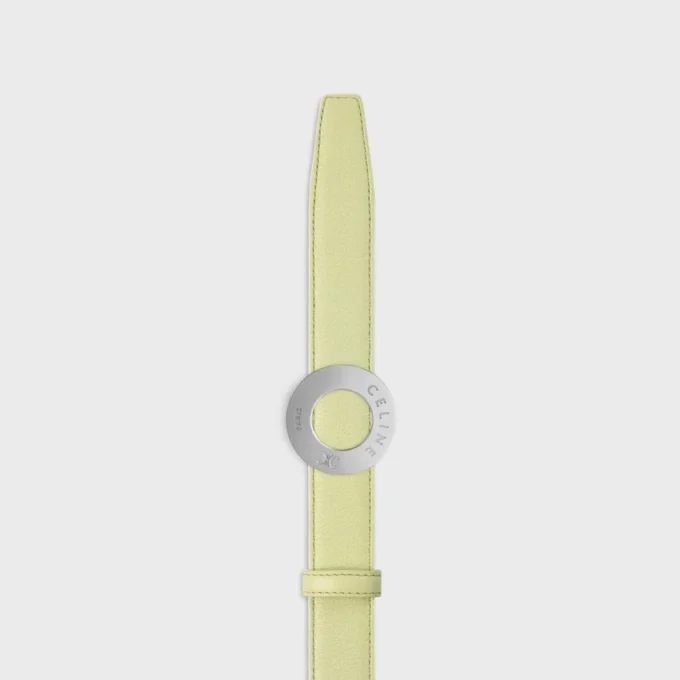 CELINE Disk Toka 25 mm Metal ve Çift Taraflı Kayış 25 mm Pürüzsüz ve Damarlı Dana Derisi CELINE Disk Toka 25 mm Metal ve Çift Taraflı Kayış 25 mm Pürüzsüz ve Damarlı Dana Derisi