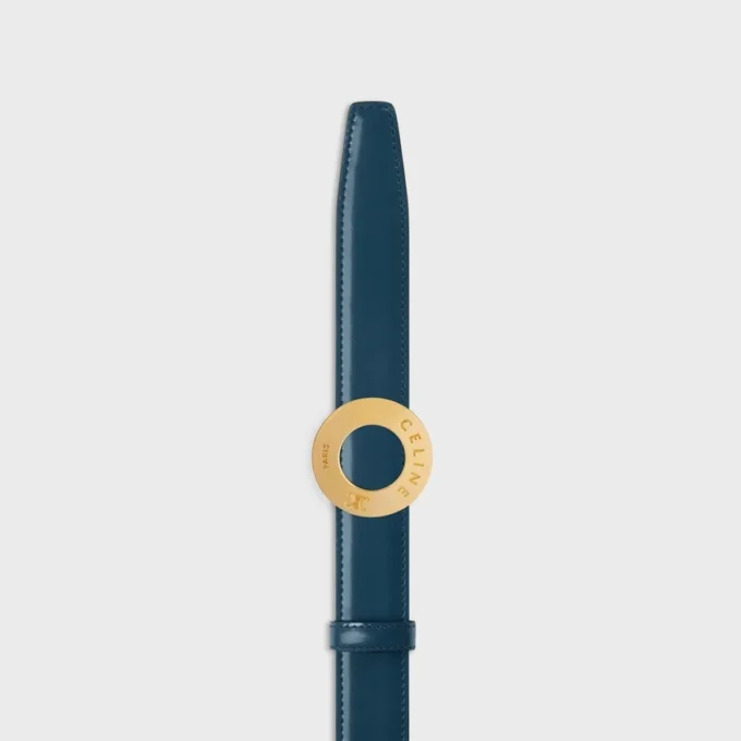 CELINE Disk Toka 25 mm Metal ve Çift Taraflı Kayış 25 mm Taurillon ve Doğal Dana Derisi CELINE Disk Toka 25 mm Metal ve Çift Taraflı Kayış 25 mm Taurillon ve Doğal Dana Derisi