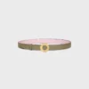 CELINE Disk Tokalı 25 mm Metal ve Çift Taraflı Taurillon Kayış 25 mm CELINE Disk Tokalı 25 mm Metal ve Çift Taraflı Taurillon Kayış 25 mm