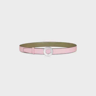 CELINE Disk Tokalı 25 mm Metal ve Çift Taraflı Taurillon Kayış 25 mm