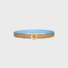 CELINE Disk Tokalı 25 mm Metal ve Çift Taraflı Taurillon Kayış 25 mm CELINE Disk Tokalı 25 mm Metal ve Çift Taraflı Taurillon Kayış 25 mm