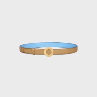 CELINE Disk Tokalı 25 mm Metal ve Çift Taraflı Taurillon Kayış 25 mm
