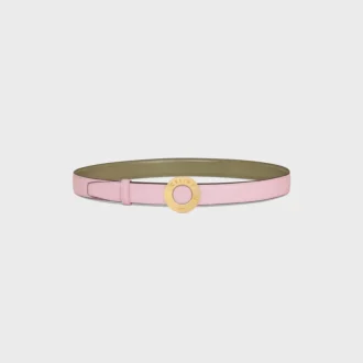 CELINE Disk Tokalı 25 mm Metal ve Çift Taraflı Taurillon Kayış 25 mm