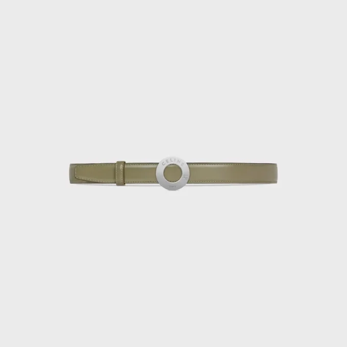 CELINE Disk Tokalı 25 mm Metal ve Çift Taraflı Taurillon Kayış 25 mm CELINE Disk Tokalı 25 mm Metal ve Çift Taraflı Taurillon Kayış 25 mm