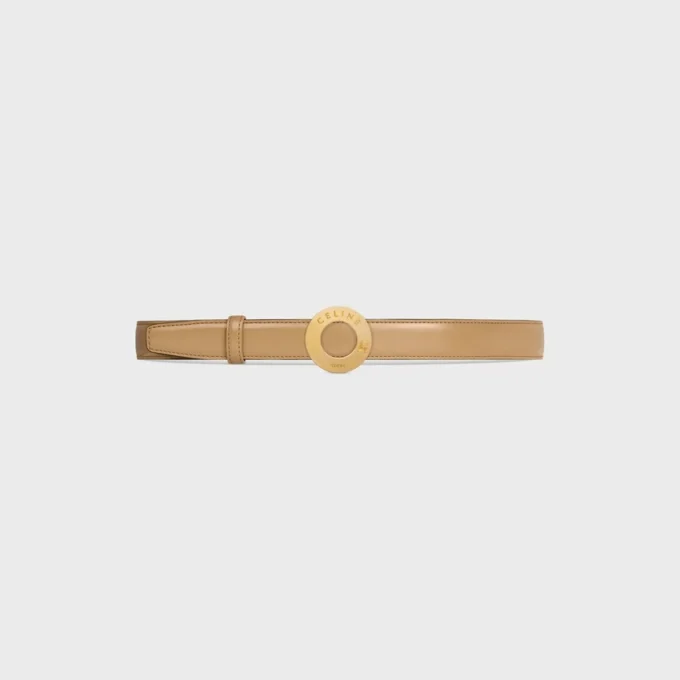 CELINE Disk Tokalı 25 mm Metal ve Çift Taraflı Taurillon Kayış 25 mm CELINE Disk Tokalı 25 mm Metal ve Çift Taraflı Taurillon Kayış 25 mm