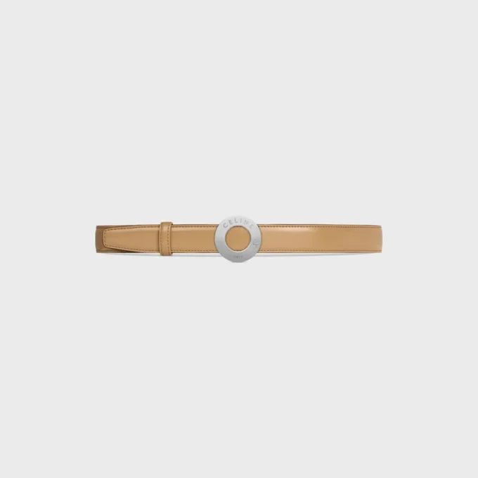 CELINE Disk Tokalı 25 mm Metal ve Çift Taraflı Taurillon Kayış 25 mm CELINE Disk Tokalı 25 mm Metal ve Çift Taraflı Taurillon Kayış 25 mm