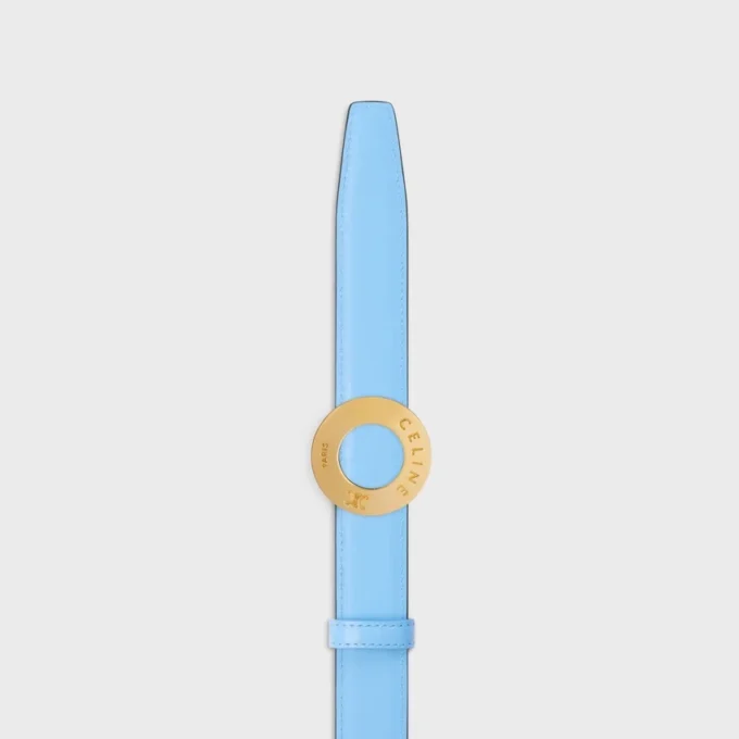 CELINE Disk Tokalı 25 mm Metal ve Çift Taraflı Taurillon Kayış 25 mm CELINE Disk Tokalı 25 mm Metal ve Çift Taraflı Taurillon Kayış 25 mm