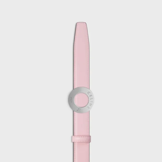 CELINE Disk Tokalı 25 mm Metal ve Çift Taraflı Taurillon Kayış 25 mm CELINE Disk Tokalı 25 mm Metal ve Çift Taraflı Taurillon Kayış 25 mm
