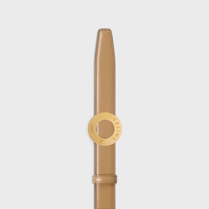 CELINE Disk Tokalı 25 mm Metal ve Çift Taraflı Taurillon Kayış 25 mm CELINE Disk Tokalı 25 mm Metal ve Çift Taraflı Taurillon Kayış 25 mm