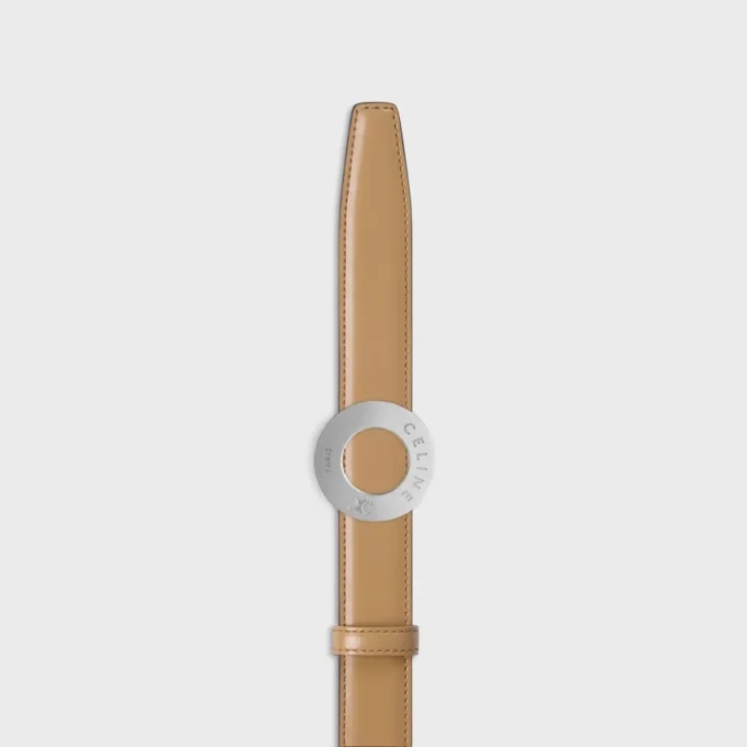 CELINE Disk Tokalı 25 mm Metal ve Çift Taraflı Taurillon Kayış 25 mm CELINE Disk Tokalı 25 mm Metal ve Çift Taraflı Taurillon Kayış 25 mm