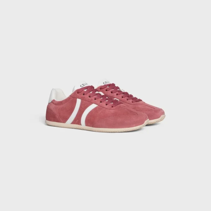 CELINE Jogger Düşük Bağcıklı Spor Ayakkabı, Süet Dana Derisi ve Dana Derisi ile Triomphe CELINE Jogger Düşük Bağcıklı Spor Ayakkabı, Süet Dana Derisi ve Dana Derisi ile Triomphe