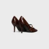 CELINE Judy, Baskılı Leopar Desenli Patent Dana Derisi Strappy Pump CELINE Judy, Baskılı Leopar Desenli Patent Dana Derisi Strappy Pump