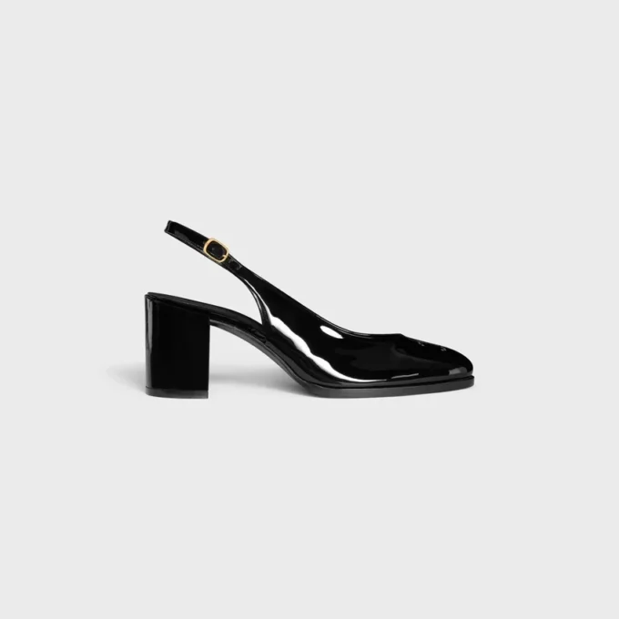 Celine Lily Delikli Triomphe Slingback, Patent Dana Derisi Celine Lily Delikli Triomphe Slingback, Patent Dana Derisi