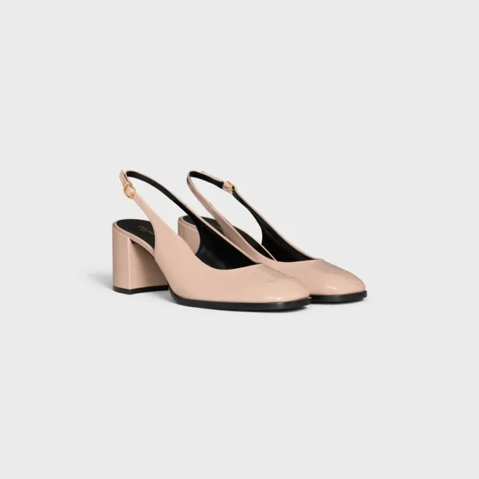 Celine Lily Delikli Triomphe Slingback, Patent Dana Derisi Celine Lily Delikli Triomphe Slingback, Patent Dana Derisi