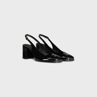 Celine Lily Delikli Triomphe Slingback, Patent Dana Derisi