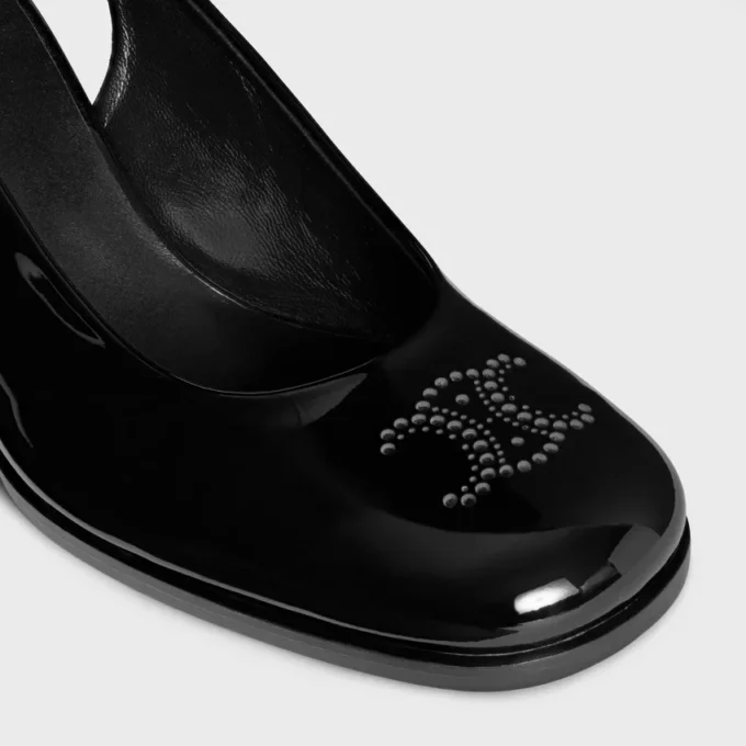 Celine Lily Delikli Triomphe Slingback, Patent Dana Derisi Celine Lily Delikli Triomphe Slingback, Patent Dana Derisi