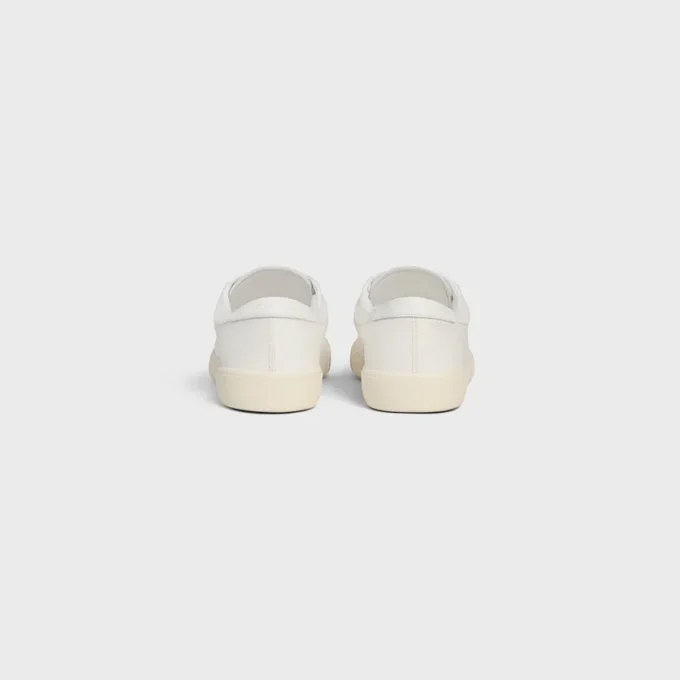 CELINE Lou Düşük Bağcıklı Sneaker, Kanvas ve Dana Derisi, Triomphe Desenli CELINE Lou Düşük Bağcıklı Sneaker, Kanvas ve Dana Derisi, Triomphe Desenli