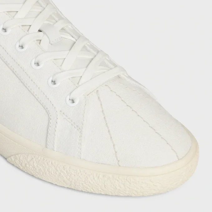 CELINE Lou Düşük Bağcıklı Sneaker, Kanvas ve Dana Derisi, Triomphe Desenli CELINE Lou Düşük Bağcıklı Sneaker, Kanvas ve Dana Derisi, Triomphe Desenli