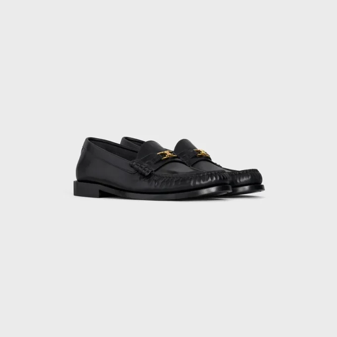 CELINE Luco Parlak Boğa Derisi Loafer CELINE Luco Parlak Boğa Derisi Loafer