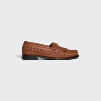 CELINE Luco Örgülü Loafer, Dana Derisi