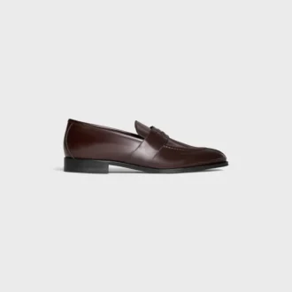 CELINE Malaquais Penny Triomphe Loafer, Parlak Boğa Derisi