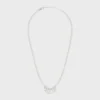 CELINE Monochroms Cam İnci ve Rodyum Kaplamalı Pirinç Kolye CELINE Monochroms Cam İnci ve Rodyum Kaplamalı Pirinç Kolye