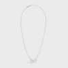 CELINE Monochroms Cam İnci ve Rodyum Kaplamalı Pirinç Kolye CELINE Monochroms Cam İnci ve Rodyum Kaplamalı Pirinç Kolye
