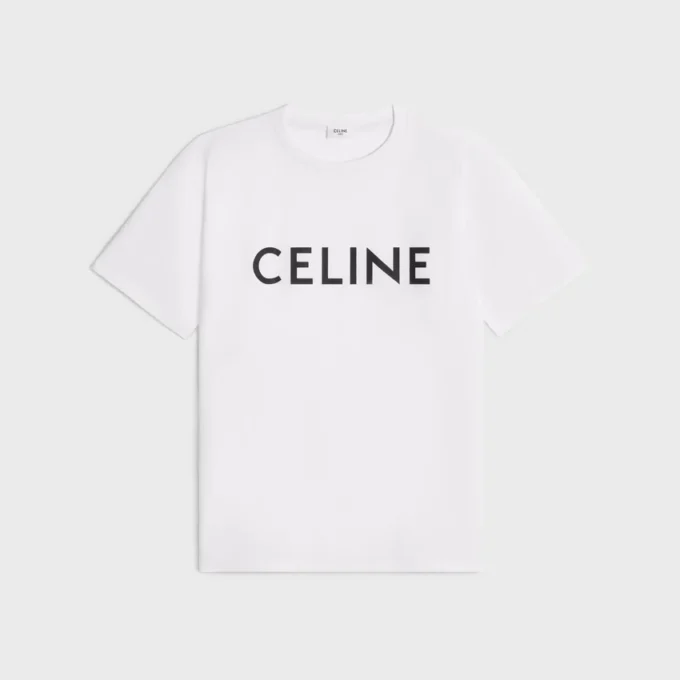 CELINE Pamuklu Jersey Gevşek Tişört CELINE Pamuklu Jersey Gevşek Tişört