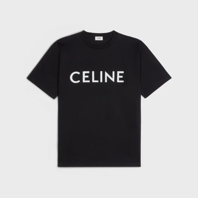 CELINE Pamuklu Jersey Gevşek Tişört CELINE Pamuklu Jersey Gevşek Tişört