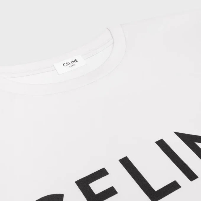 CELINE Pamuklu Jersey Gevşek Tişört CELINE Pamuklu Jersey Gevşek Tişört