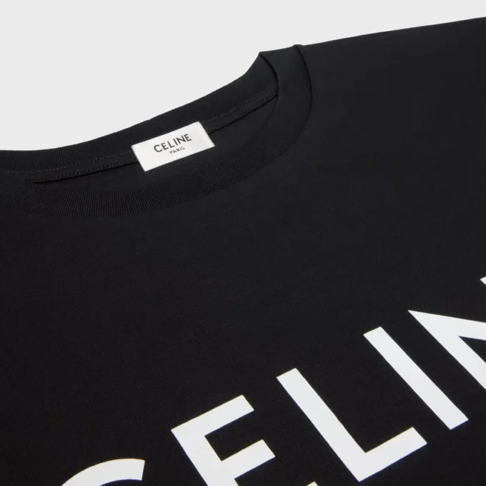 CELINE Pamuklu Jersey Gevşek Tişört CELINE Pamuklu Jersey Gevşek Tişört