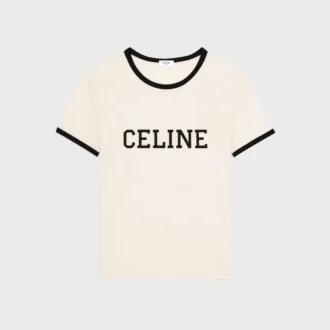 CELINE Pamuklu Jersey Normal Kesim Tişört