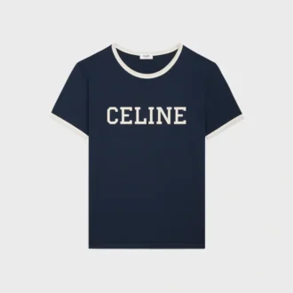 CELINE Pamuklu Jersey Normal Kesim Tişört