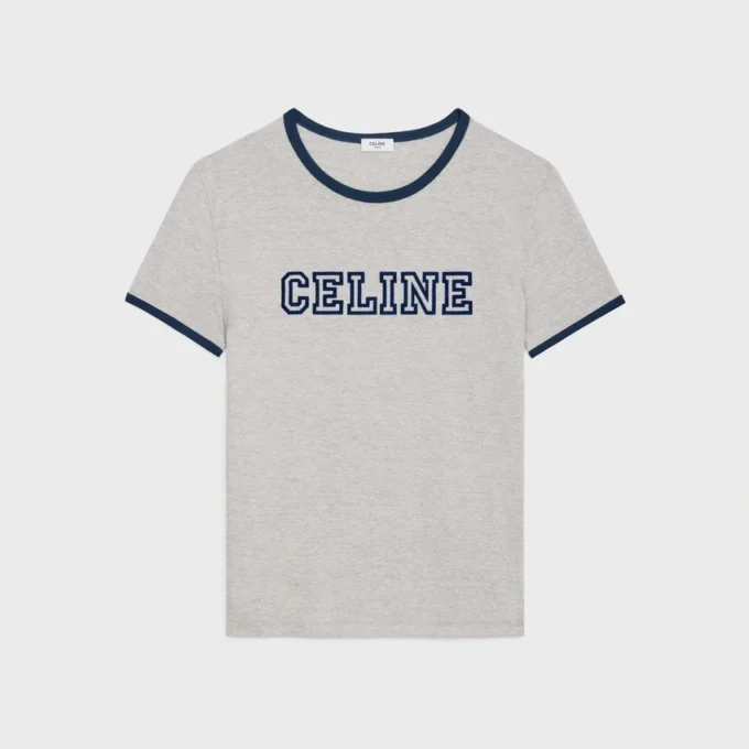 CELINE Pamuklu Jersey Normal Kesim Tişört CELINE Pamuklu Jersey Normal Kesim Tişört