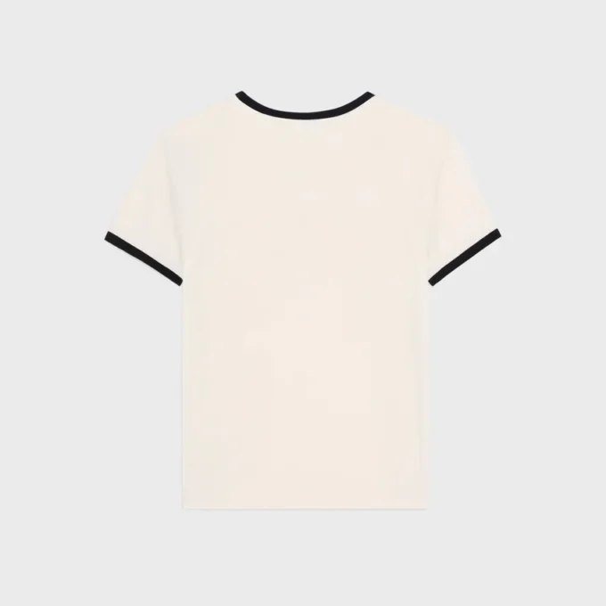 CELINE Pamuklu Jersey Normal Kesim Tişört CELINE Pamuklu Jersey Normal Kesim Tişört