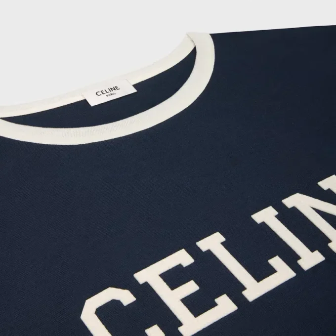 CELINE Pamuklu Jersey Normal Kesim Tişört CELINE Pamuklu Jersey Normal Kesim Tişört