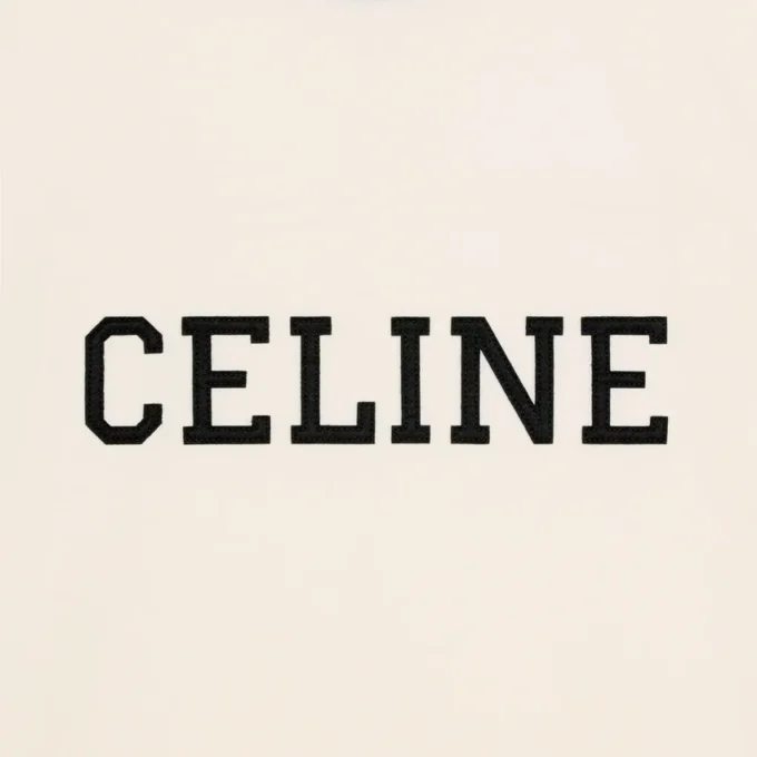 CELINE Pamuklu Jersey Normal Kesim Tişört CELINE Pamuklu Jersey Normal Kesim Tişört