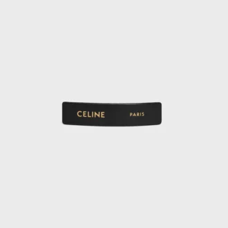 CELINE Paris Kuzu Derisi, Altın Kaplamalı Pirinç ve Çelik Saç Tokası CELINE Paris Kuzu Derisi, Altın Kaplamalı Pirinç ve Çelik Saç Tokası