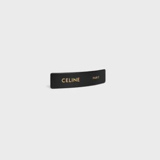 CELINE Paris Kuzu Derisi, Altın Kaplamalı Pirinç ve Çelik Saç Tokası CELINE Paris Kuzu Derisi, Altın Kaplamalı Pirinç ve Çelik Saç Tokası