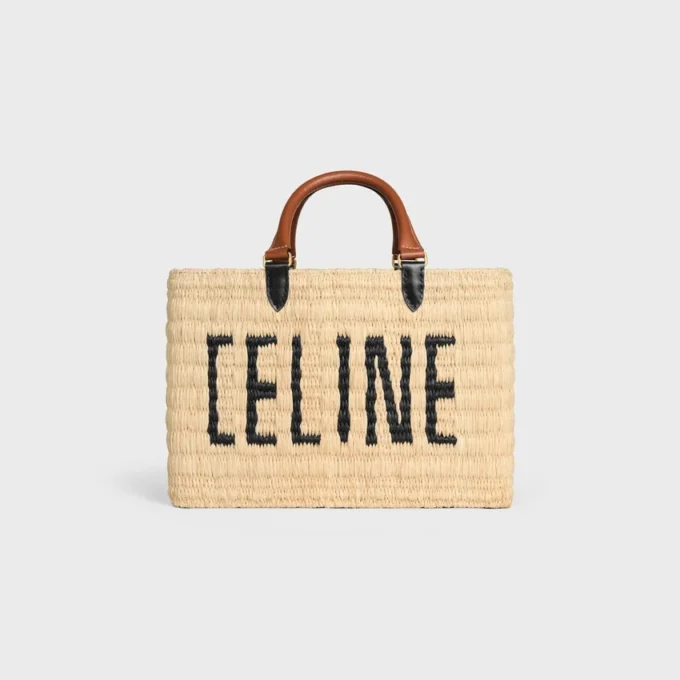 CELINE Paris Panier Rafya ve Dana Derisi CELINE Paris Panier Rafya ve Dana Derisi
