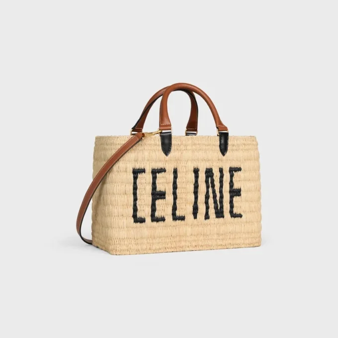 CELINE Paris Panier Rafya ve Dana Derisi CELINE Paris Panier Rafya ve Dana Derisi