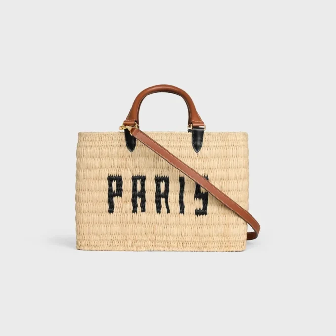 CELINE Paris Panier Rafya ve Dana Derisi CELINE Paris Panier Rafya ve Dana Derisi
