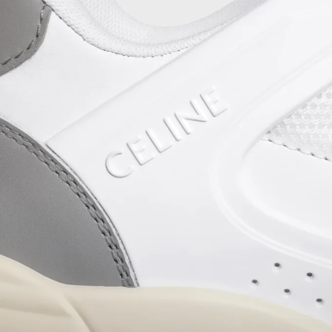 CELINE Trainer Ct-09 Dana Derisi ve File Düşük Bağcıklı Spor Ayakkabı CELINE Trainer Ct-09 Dana Derisi ve File Düşük Bağcıklı Spor Ayakkabı