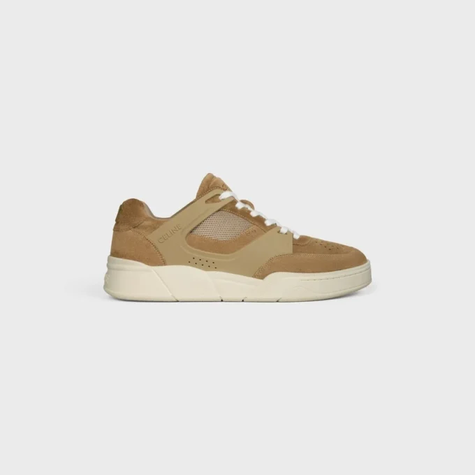 CELINE Trainer Ct-09 Süet Dana Derisi ve File Dantelli Düşük Bilekli Spor Ayakkabı CELINE Trainer Ct-09 Süet Dana Derisi ve File Dantelli Düşük Bilekli Spor Ayakkabı