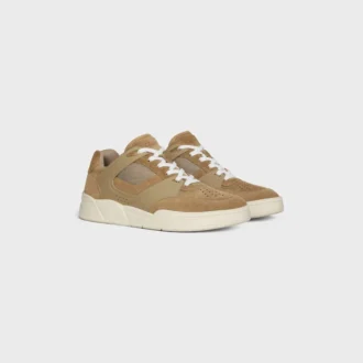 CELINE Trainer Ct-09 Süet Dana Derisi ve File Dantelli Düşük Bilekli Spor Ayakkabı CELINE Trainer Ct-09 Süet Dana Derisi ve File Dantelli Düşük Bilekli Spor Ayakkabı
