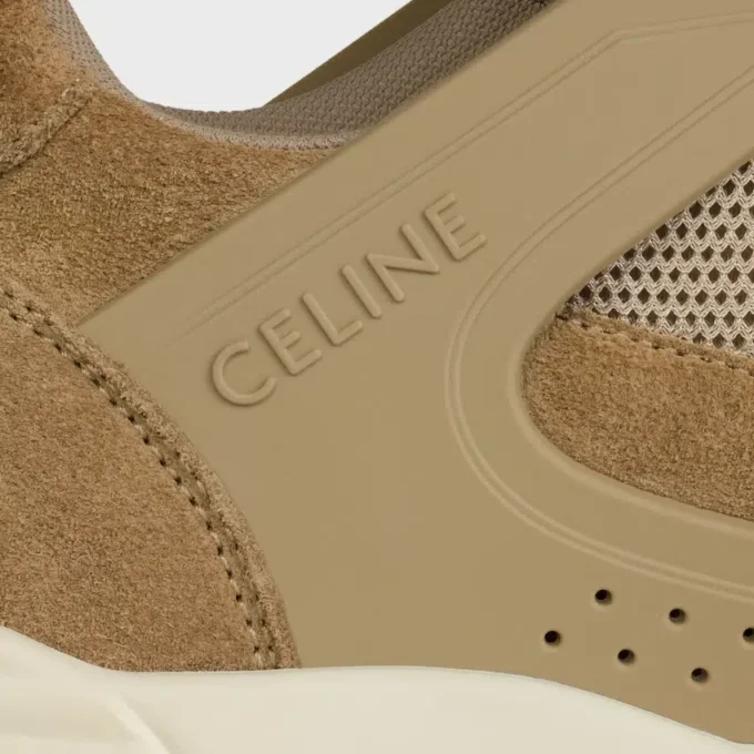 CELINE Trainer Ct-09 Süet Dana Derisi ve File Dantelli Düşük Bilekli Spor Ayakkabı CELINE Trainer Ct-09 Süet Dana Derisi ve File Dantelli Düşük Bilekli Spor Ayakkabı