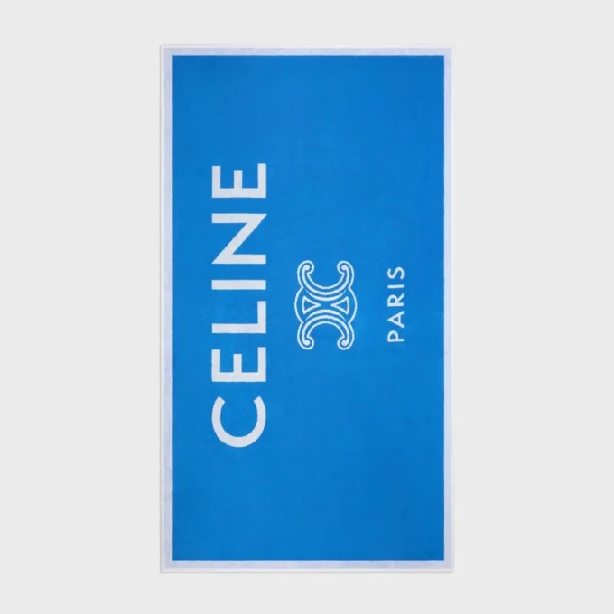 CELINE Triomphe Havlu Pamuklu Plaj Havlusu CELINE Triomphe Havlu Pamuklu Plaj Havlusu