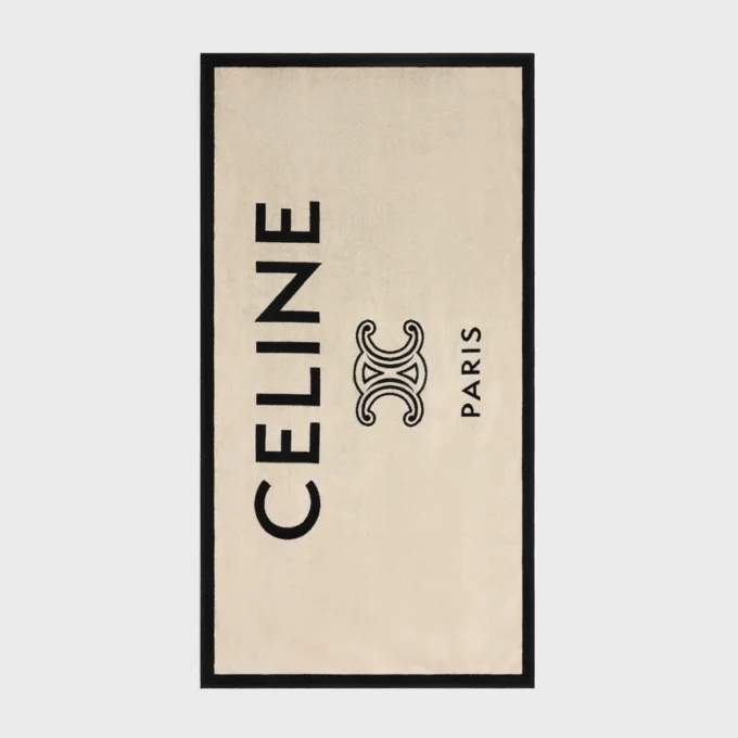 CELINE Triomphe Havlu Pamuklu Plaj Havlusu CELINE Triomphe Havlu Pamuklu Plaj Havlusu