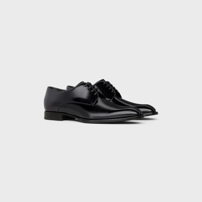 CELINE Tuxedo Derby, Parlak Boğa Derisi CELINE Tuxedo Derby, Parlak Boğa Derisi