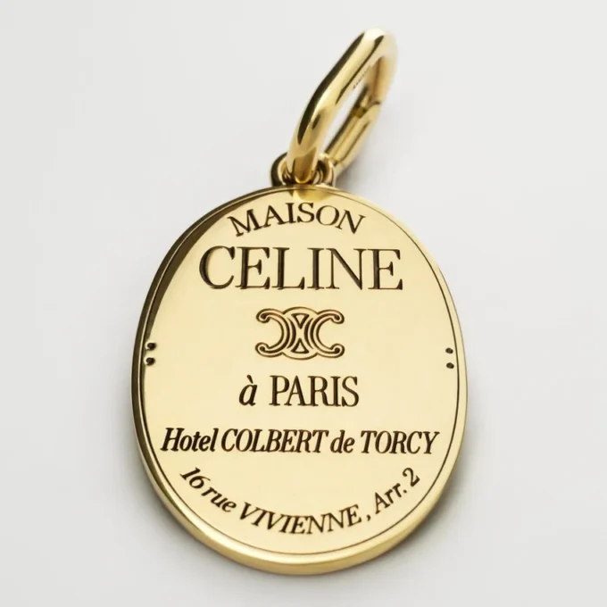 Charms CELINE Altın Kaplamalı Pirinç Madalya